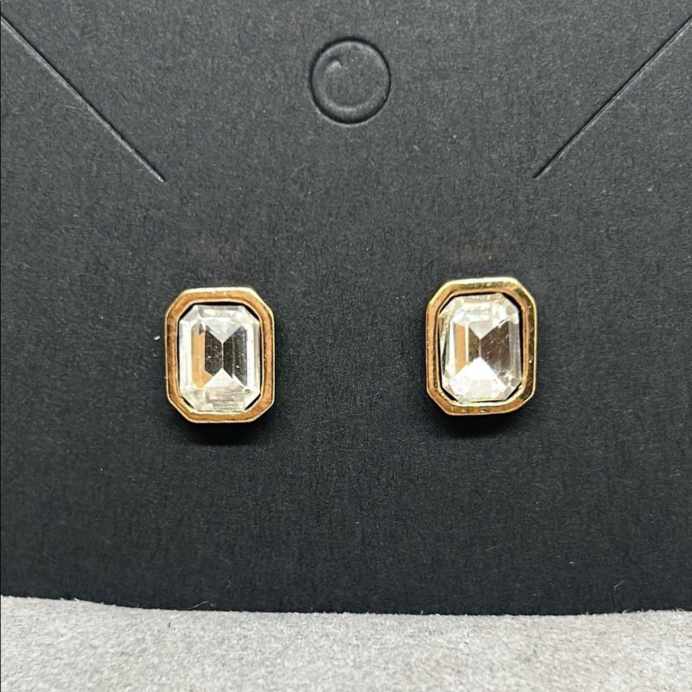 Elegant Gold and Silver Stud Earrings